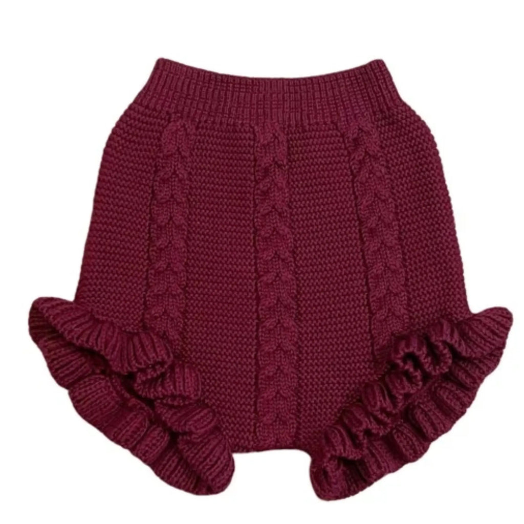 Culote punto trenzado Burdeos