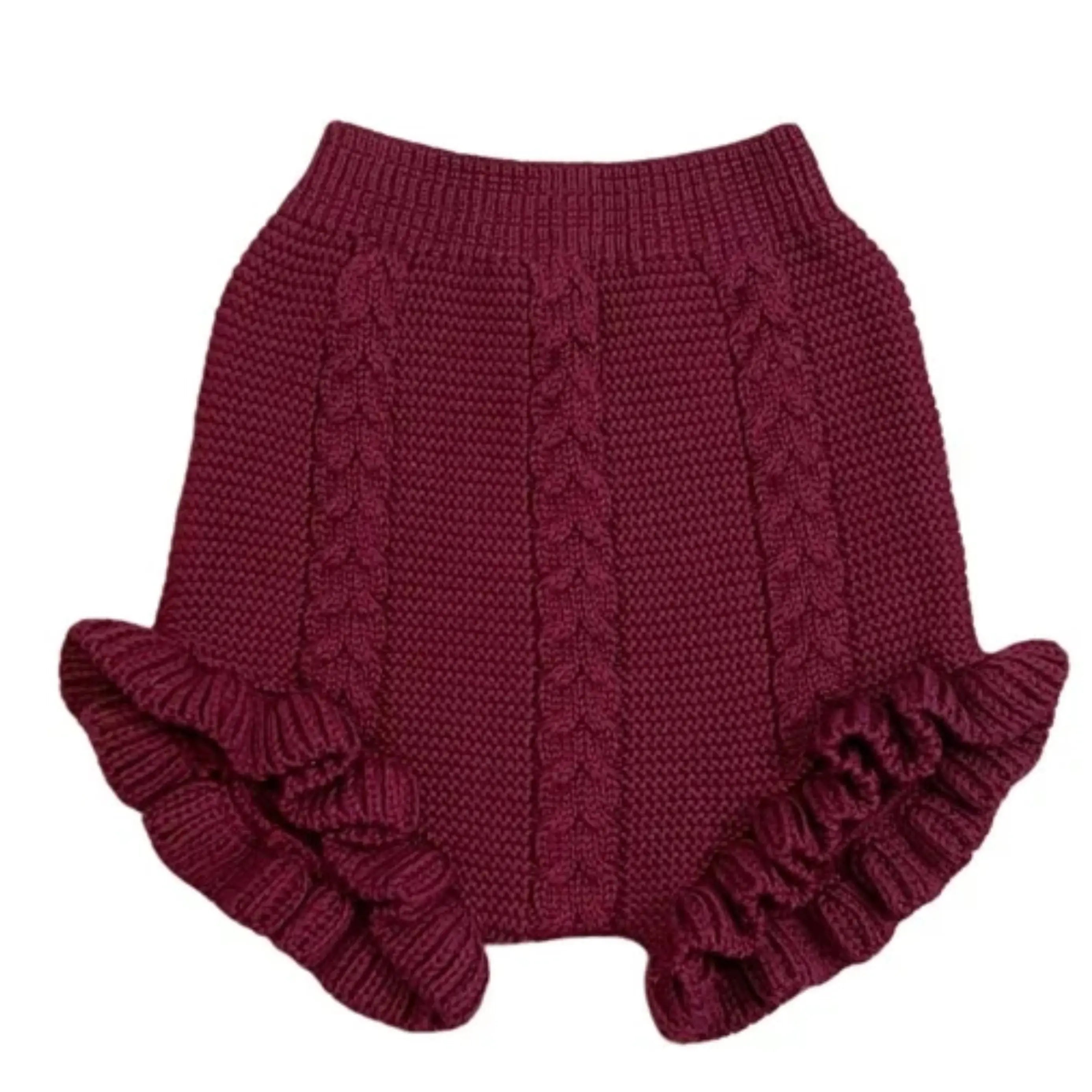 Culote punto trenzado Burdeos