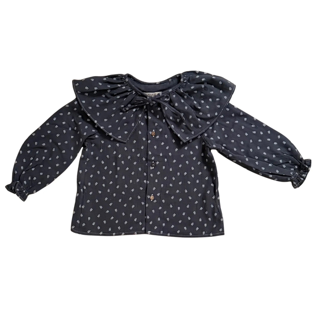Camisa cuello capa bambula antracita