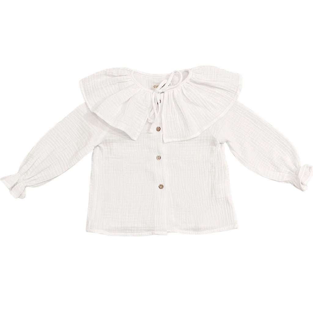 Camisa cuello capa blanca