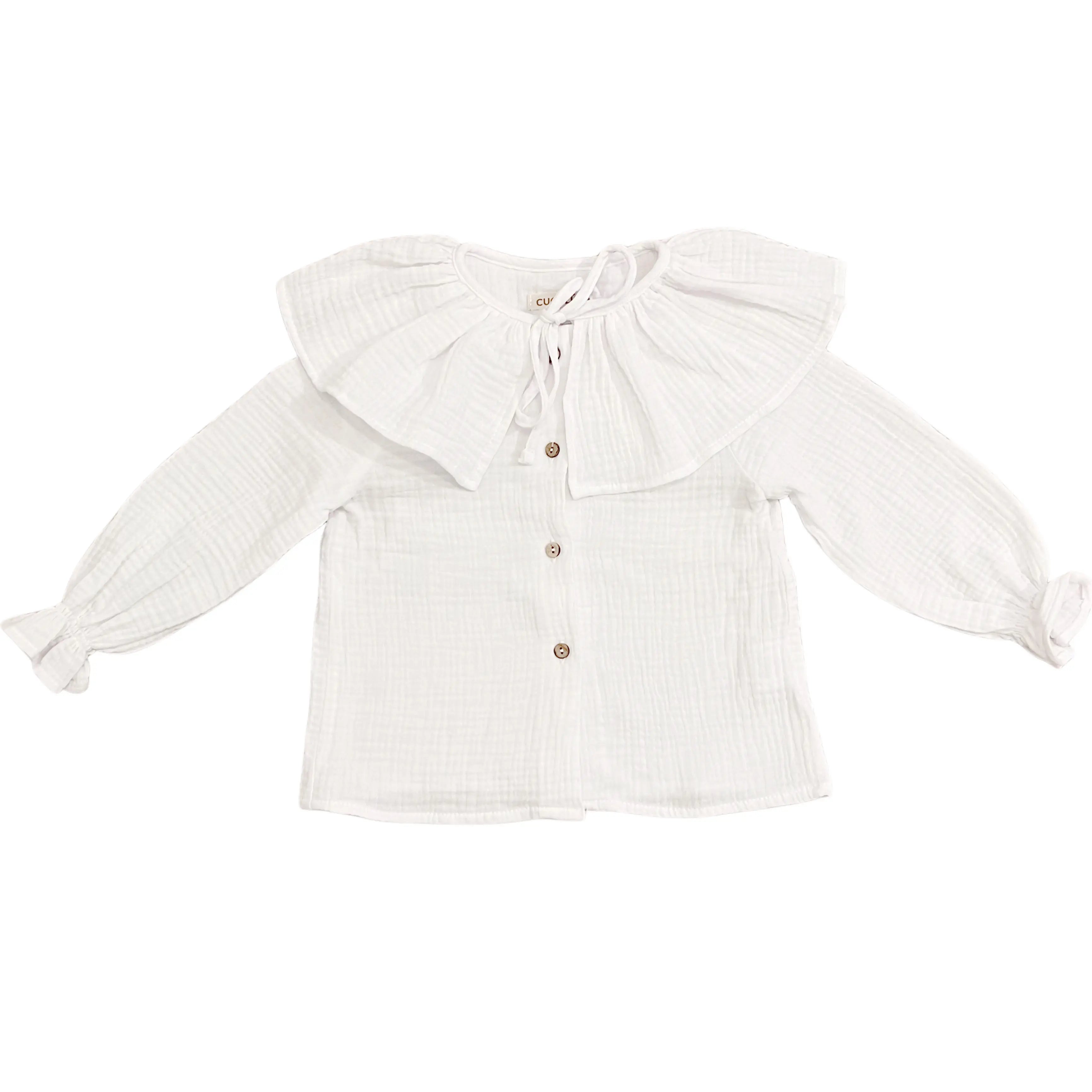 Camisa cuello capa blanca