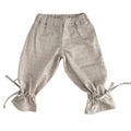 Pantalón lazada tobillo vichy arena