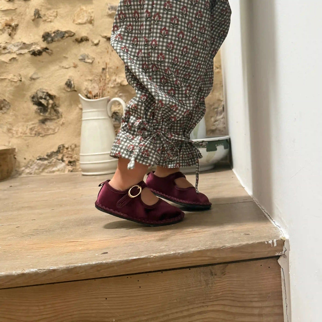 Pantalón lazada tobillo vichy flor
