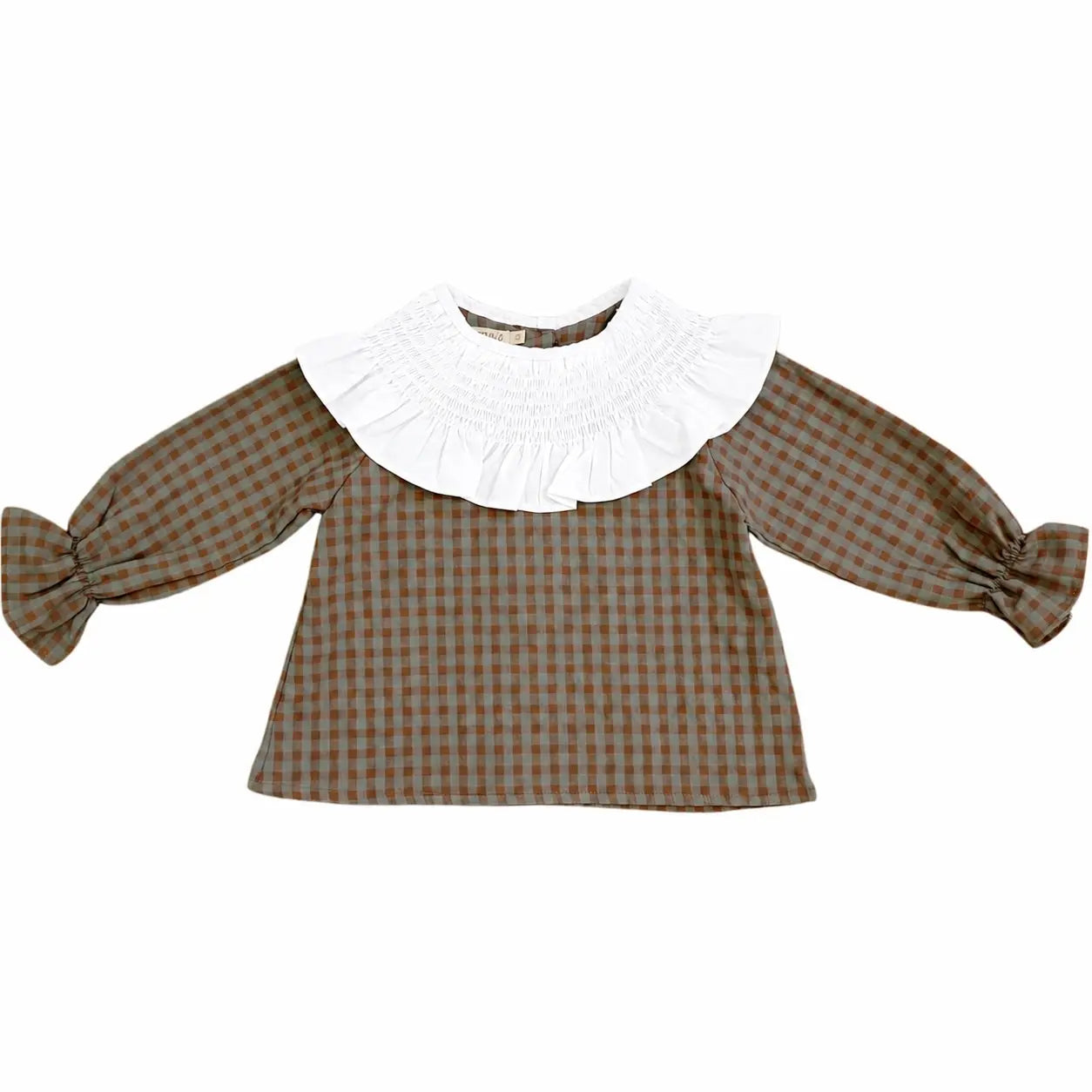 Camisa vichy verde maxicuello
