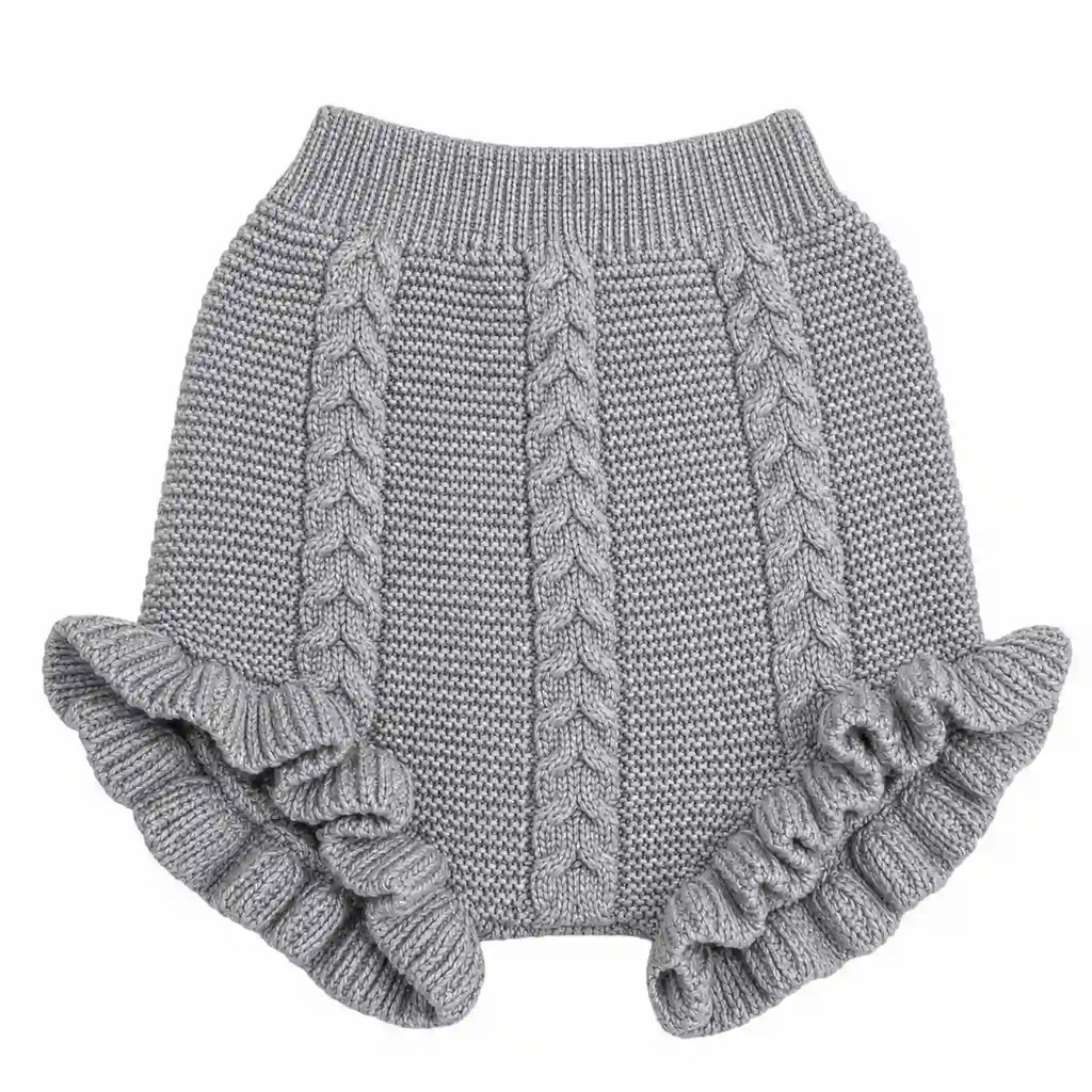 Culote punto trenzado Gris medio