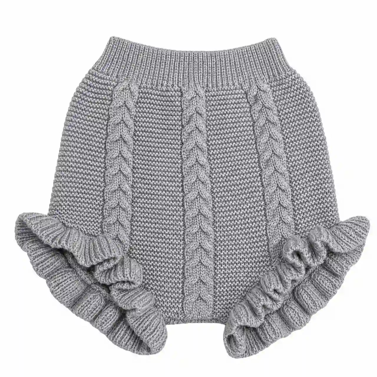 Culote punto trenzado Gris medio