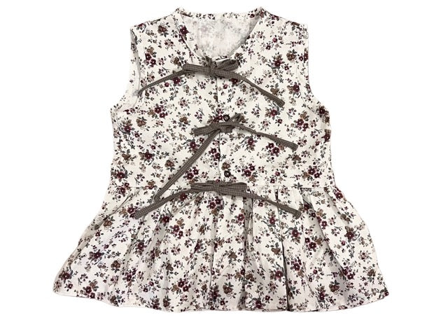 Camisa lazos Flor Burdeos
