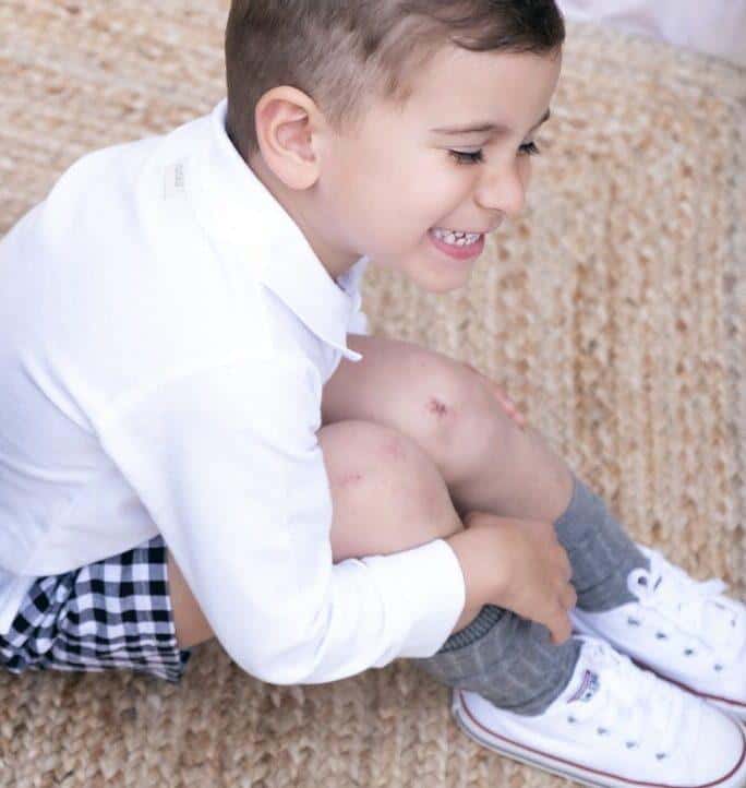 Pantalón corto vichy negro