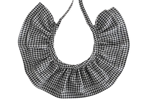 Cuello volante vichy antracita
