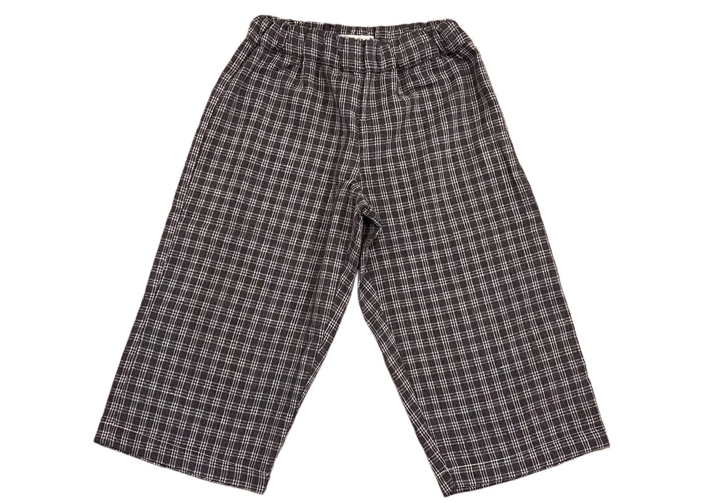 Pantalón largo cuadro marrón