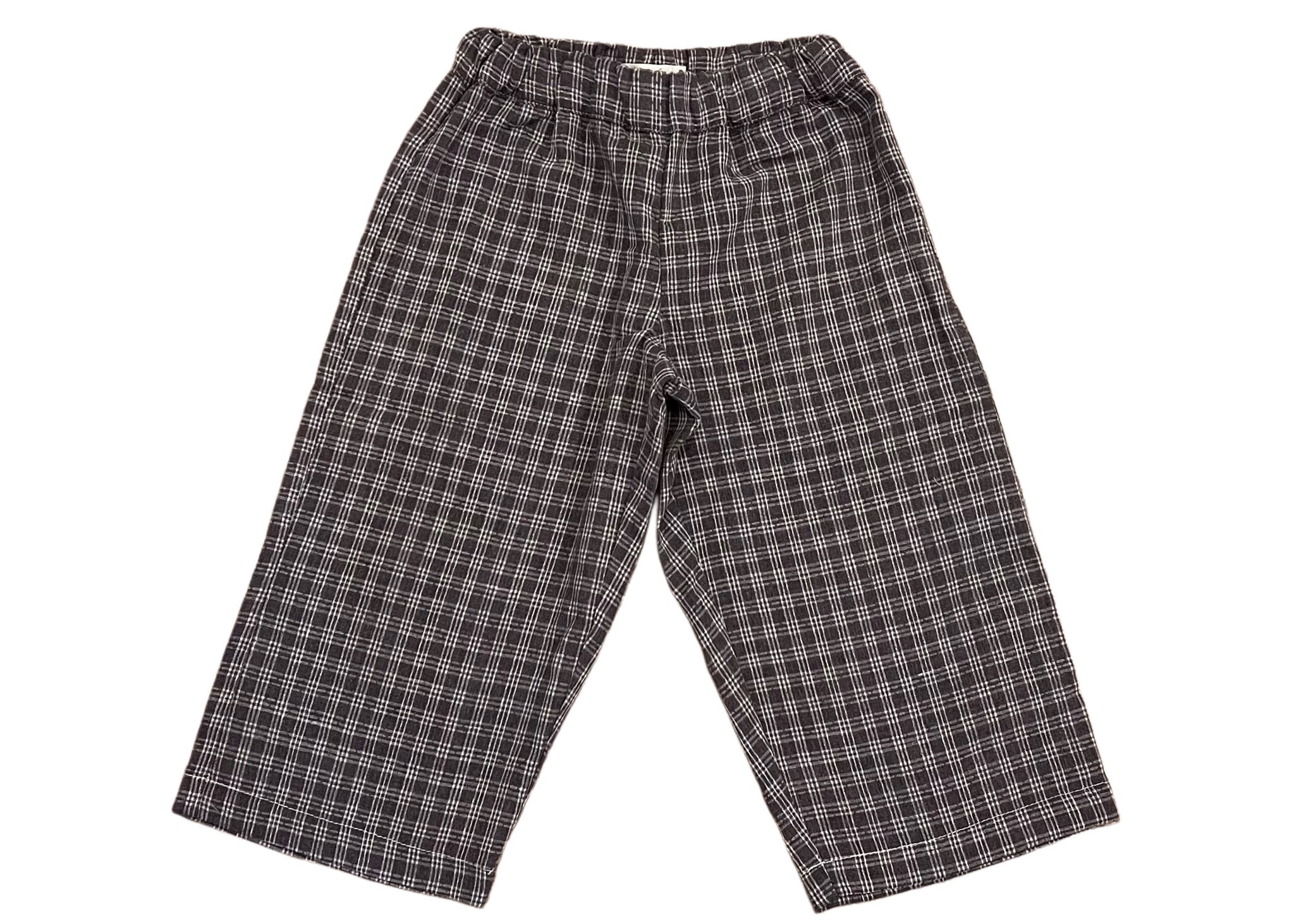Pantalón largo cuadro marrón