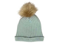 Gorro punto verde empolvado