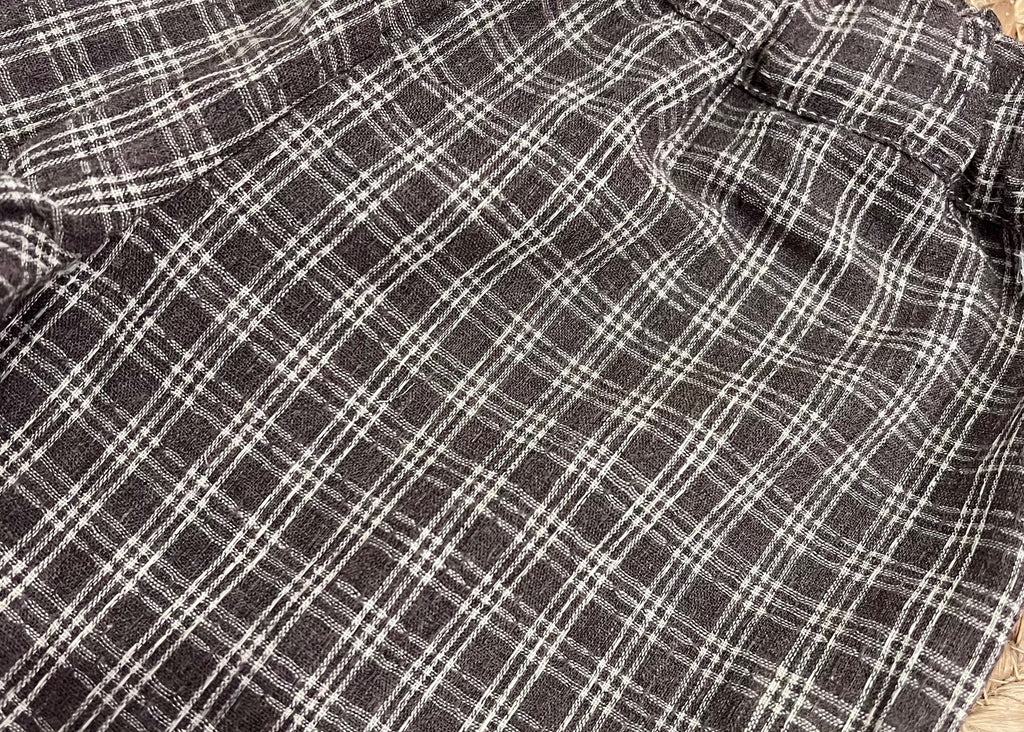 Pantalón largo cuadro marrón