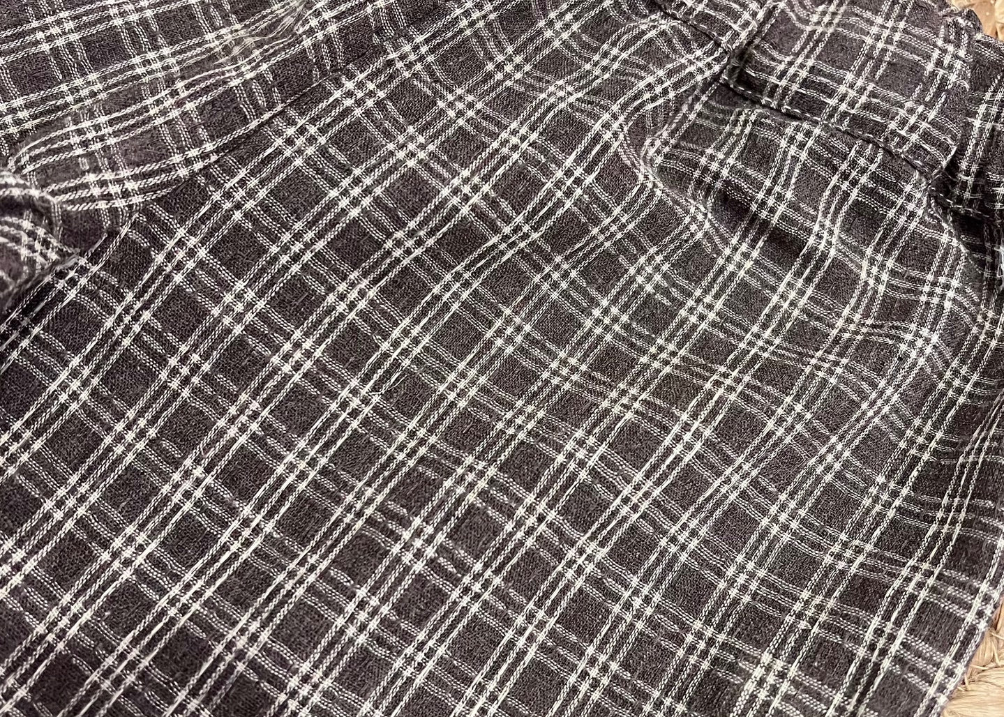Pantalón largo cuadro marrón