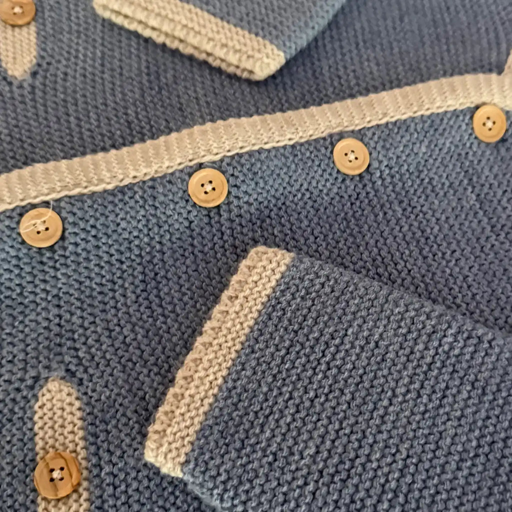 Chaqueta punto clásica Azul