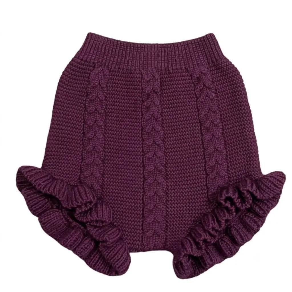 Culote punto trenzado Berenjena