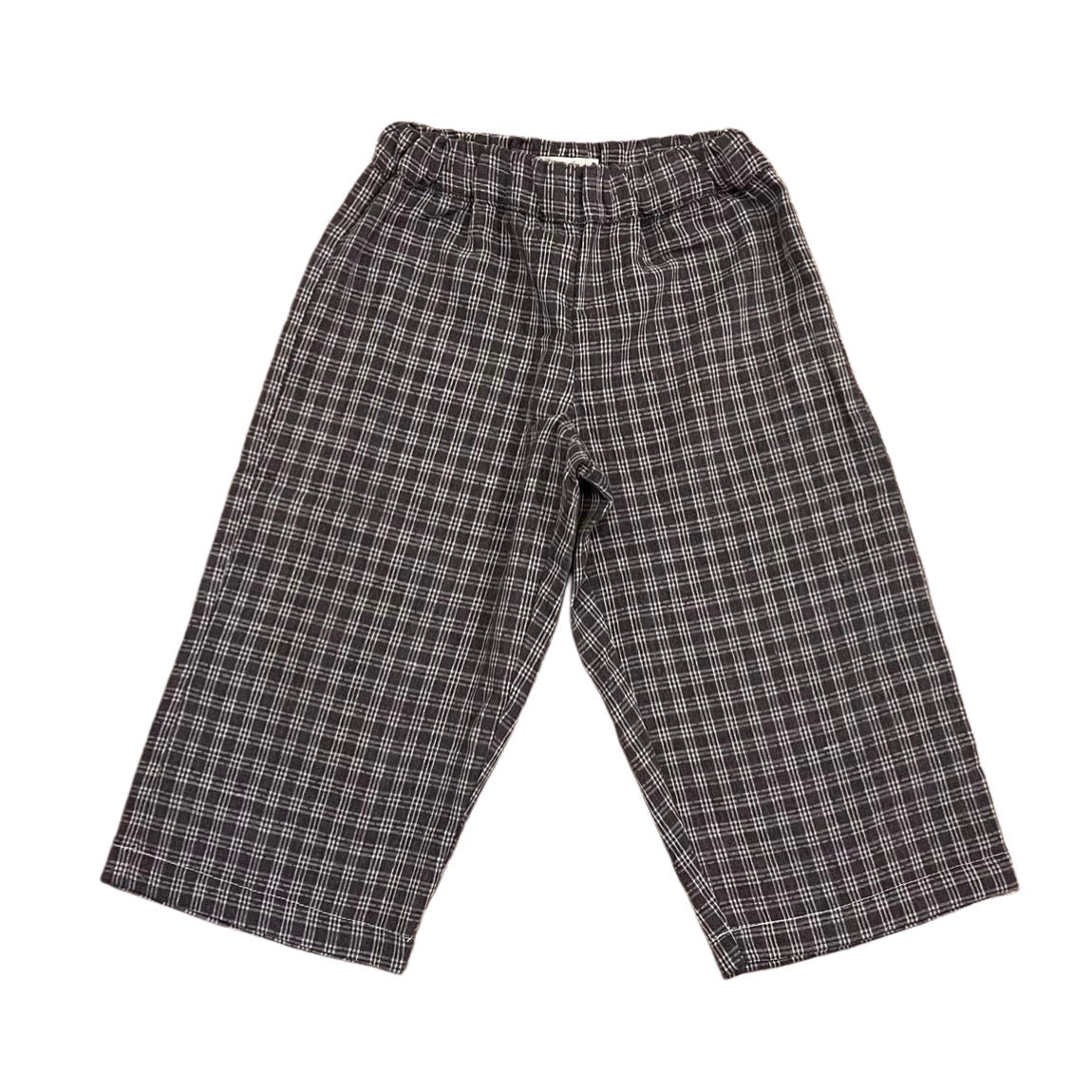 Pantalón largo cuadro marrón