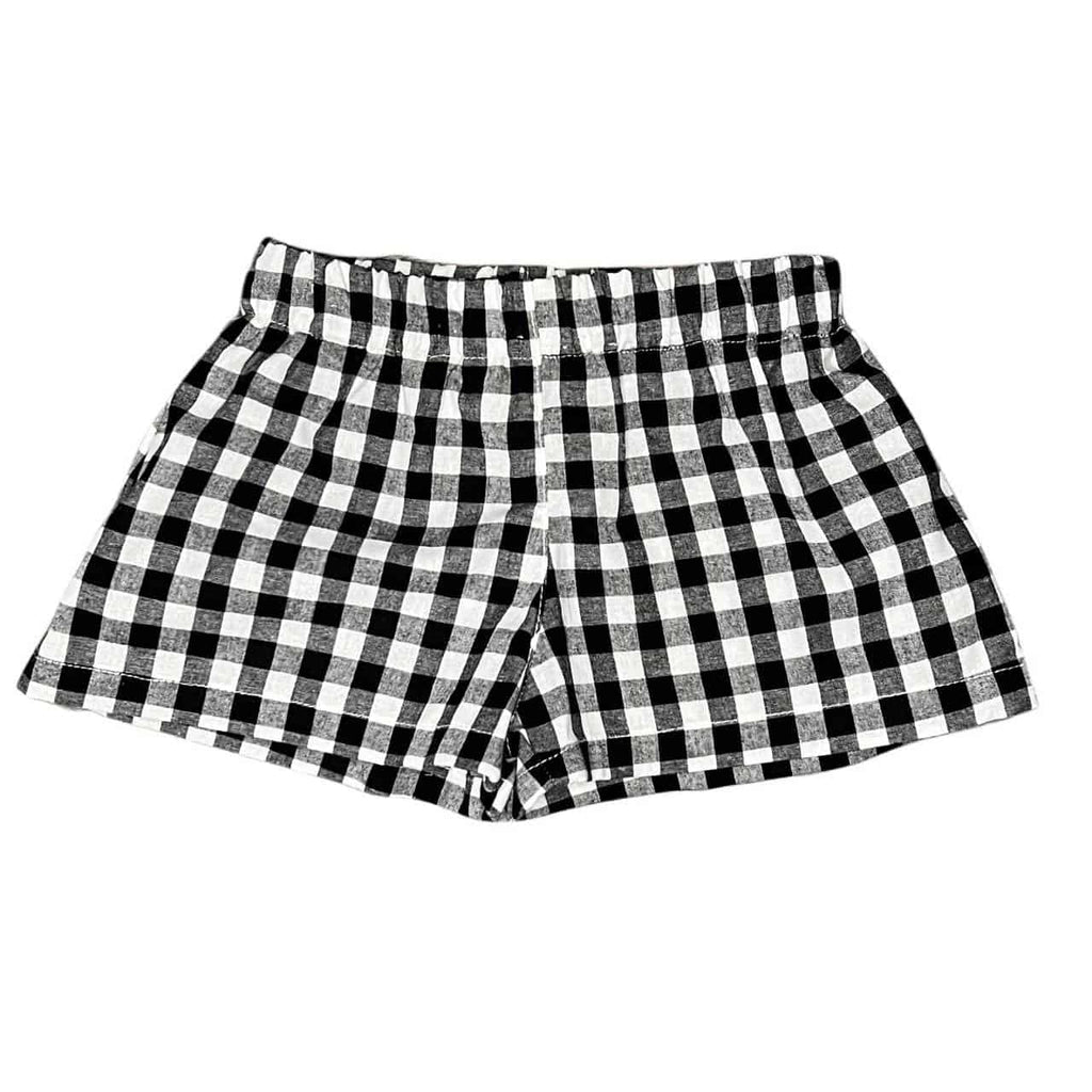 Pantalón corto vichy negro