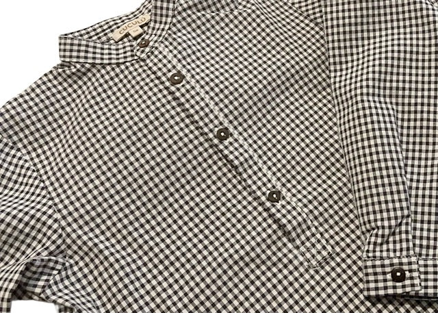 Camisa cuello mao vichy