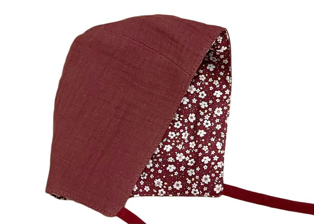Capota reversible Flor Burdeos