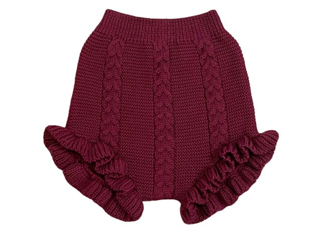 Culote punto trenzado Burdeos