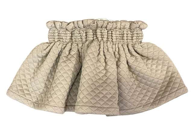 Falda forrada rombo beige