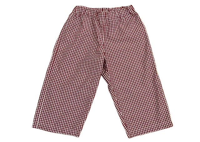 Pantalón largo vichy burdeos