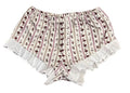 Short puntilla raya flor